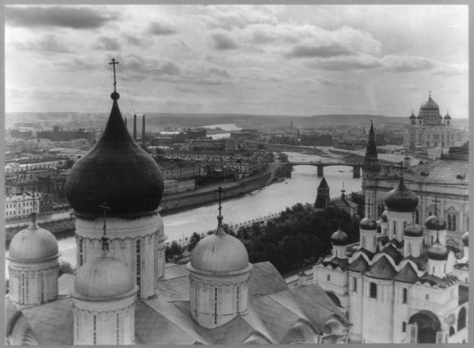 Moscow cityscape river